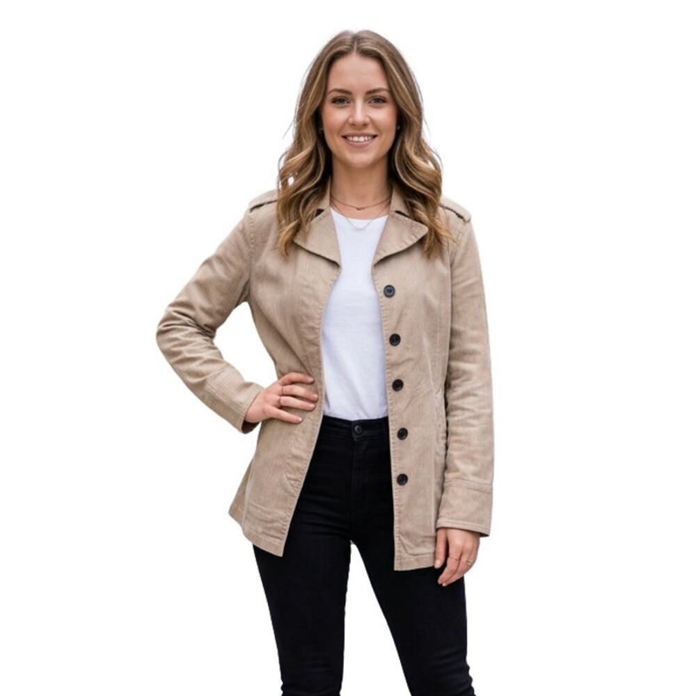 Calvin Klein Beige Collared Long Sleeve Jocket, M